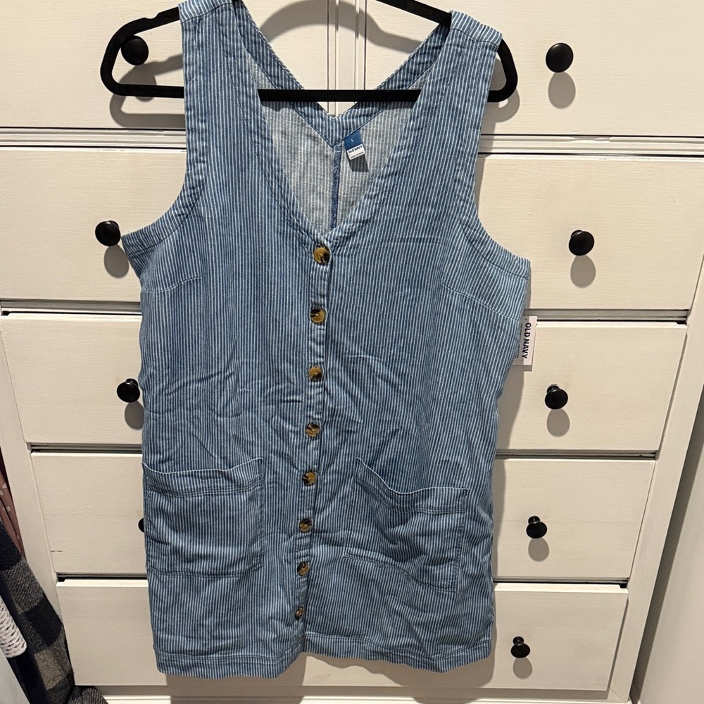 Old Navy Blue Button-Down dress